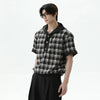 Hooded Button-Up Plaid Effortless T-Shirt