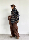 Wool Plaid Cozy Y2K Long Sleeve Top