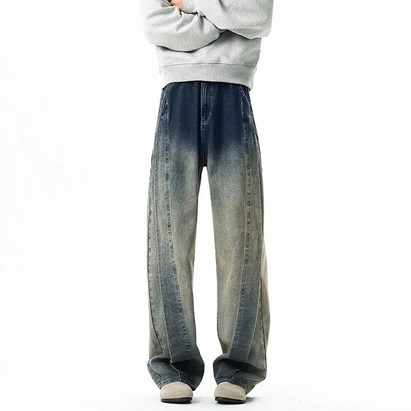 Classic Mosaic Personality Design Rinse Denim