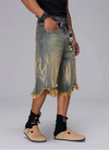 Eagle Tear Denim Shorts