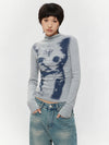 Print Feline Print Long Sleeve T-Shirt