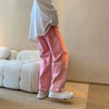 Wardrobe Staple Elegant Pink Relaxed Utility Denim