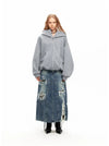 Kadın Fermuarlı Oversize Sweatshirt, stil görünüm — Navra Wear