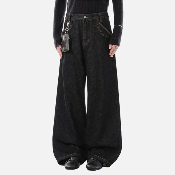 Western Style Stitchwork Bell Bell Leg Denim