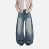 Western Style Rinse High Waisted Curved Denim