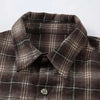 Layered Look Plaid Button-Front Shirt