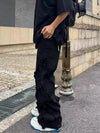 Faded Western Style Raw Edge Denim