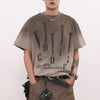 Faded Era Stone-Rinsed Illustrated Print Short Sleeve T-Shirt