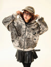 Fierce Dog Print Hood Sweatshirt