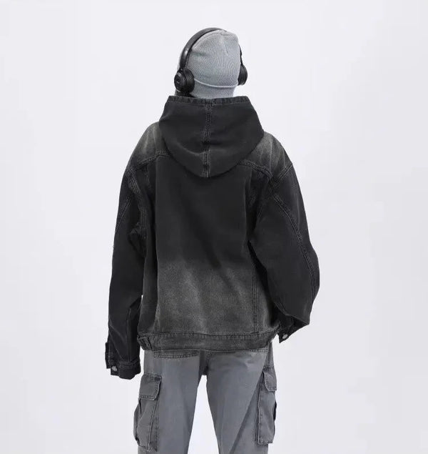 Metro Western Classic Retro Denim Sweatshirt alternatif görünüm