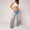 Vintage Yüksek Bel Jean Pantolon, yakın çekim — Navra Wear