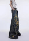 2000s Metro Heritage Splicing Burr Edge Torn Denim