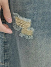Yıkanmış Jean Şort, yakın çekim — Navra Wear