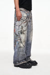 Elevated Luxury Easy Cut Digital Graphic Denim
