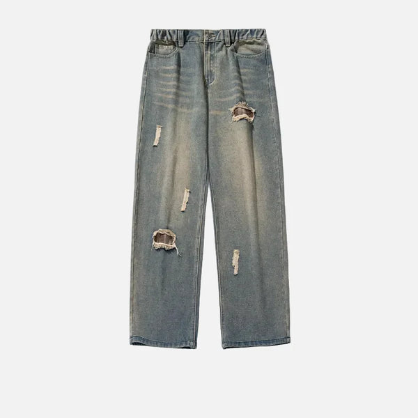 Heritage Flex Waist Patch Torn Classic Leg Denim alternatif görünüm