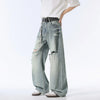 Rugged Blue Faded Bell Leg Denim