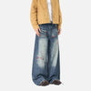 Western Style Rinse Botanical Stitched Denim