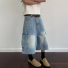 Style Meets Comfort Relaxed Straight Utility Denim Shorts