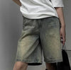 City High-Rise Denim Shorts