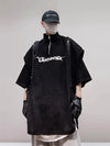 Men's Throwback Anti-Establishment Zipper Sport-Collar T-Shirt