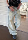 Aesthetic Urban Beat Bell Leg Denim