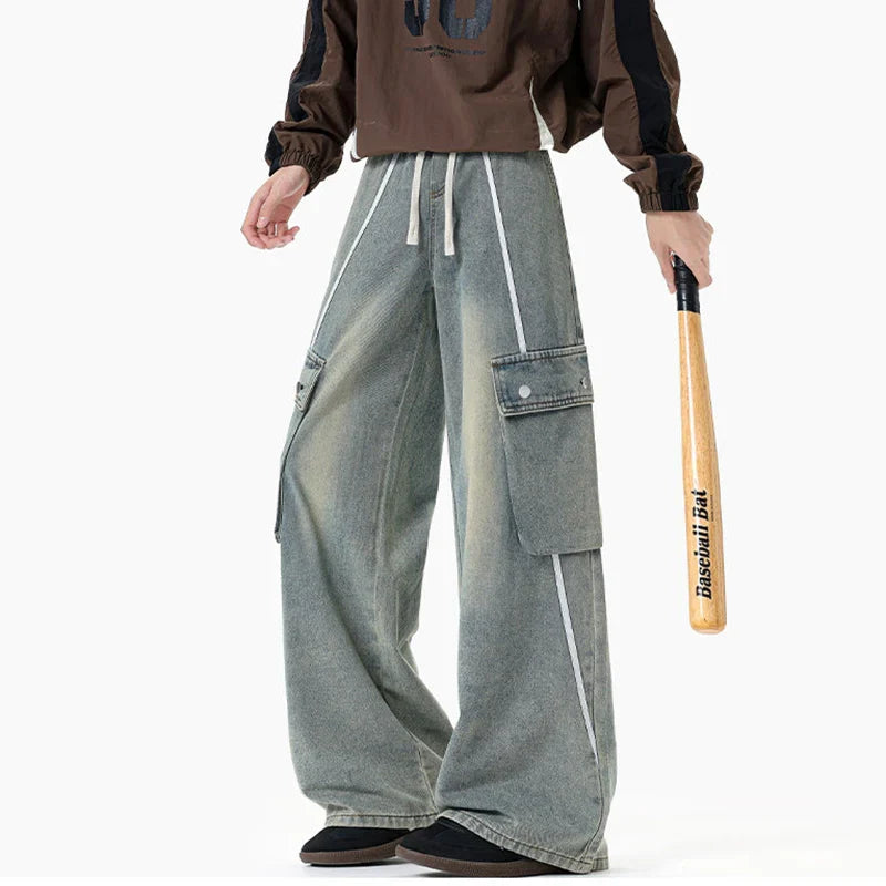 Drawstring Classic Elastic Utility Denim