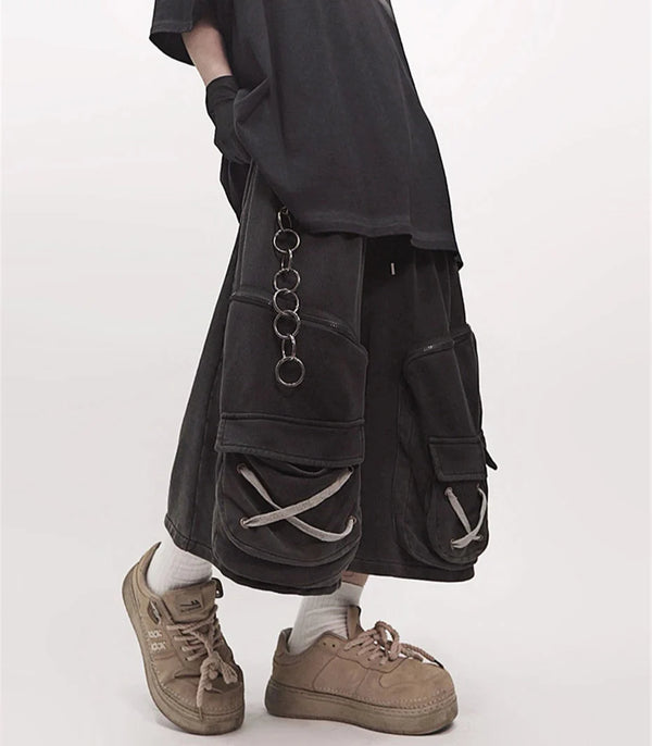 Men's Heritage Relaxed Utility Denim Shorts alternatif görünüm