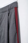 Vertical Stripe High-Rise Wide-Leg