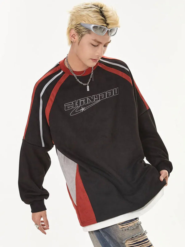 Heritage Stitch Patchwork Sweatshirt alternatif görünüm