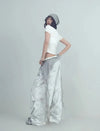 Knit Print Paratrooper Trousers