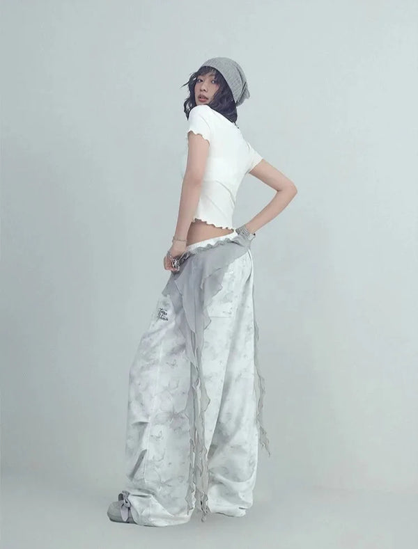 Knit Print Paratrooper Trousers alternatif görünüm