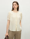 Neck Round Style French Elegant Cardigan