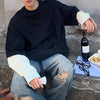 Oversize Hangang Style Contrast Stitching T-Shirt