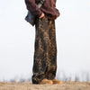 Classic Wild Print Bell Leg Denim