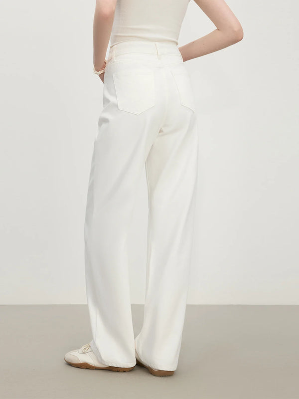Women Sleek Chic Minimalist High-Rise Summer Denim alternatif görünüm