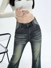 Yüksek Bel Slim Jean Pantolon, stil görünüm — Navra Wear
