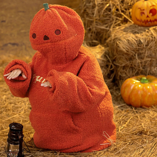 Shaped Pumpkin Orange Halloween Hoodie alternatif görünüm