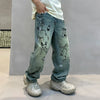 Men Personalized Graphic Printing Relaxed Denim