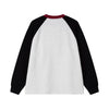 Fashionable Block-Style Graffiti Five-Point Print Long Sleeve T-Shirt