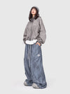 Smog Blue Ripped Jazz Trousers