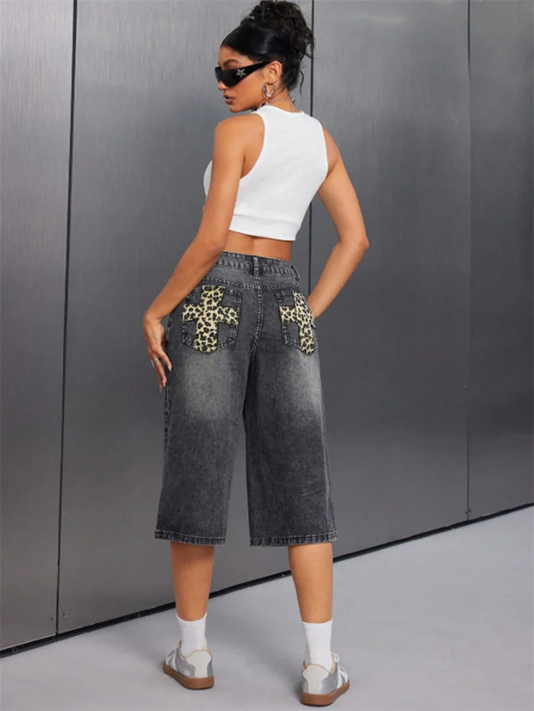 Boom Bap Washed Denim Shorts alternatif görünüm