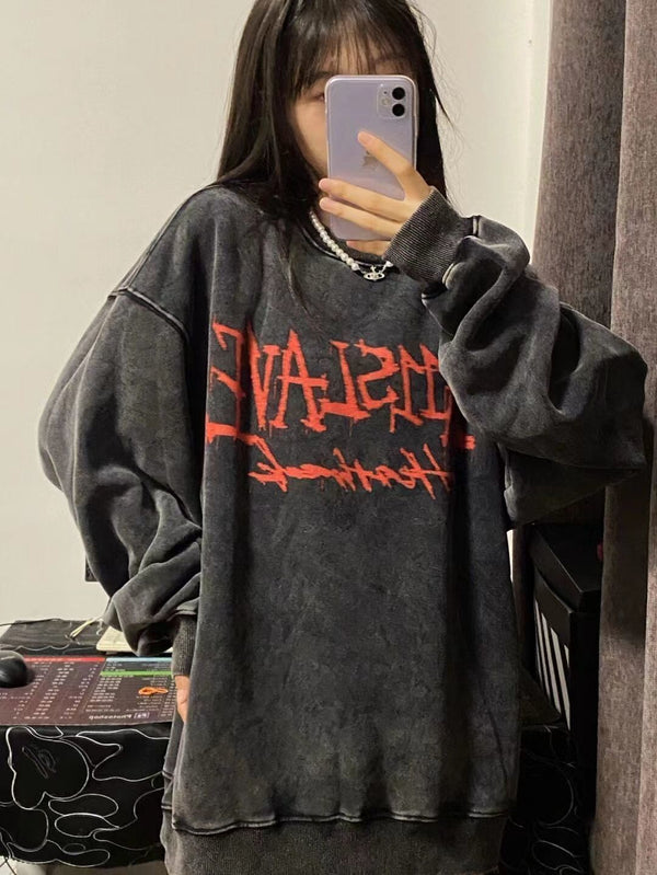Shattered Heart Print Sweatshirt alternatif görünüm