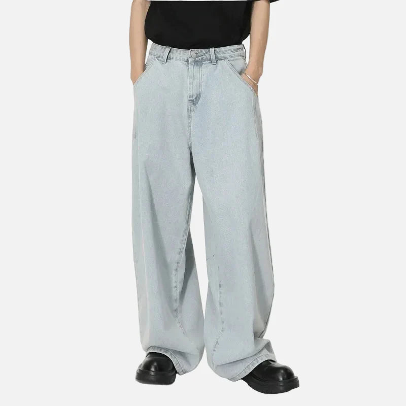 Metro Light Blue Rinse Bell Leg Denim
