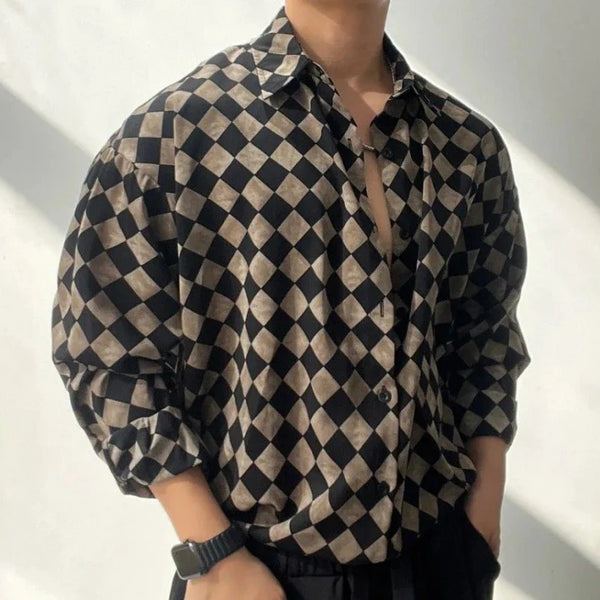 Classic Retro Fashionable Loose Long Top alternatif görünüm