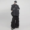 Faded Detail Stretch Waist Street Pants