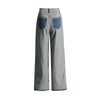 Yüksek Bel Baggy Jean Pantolon, yakın çekim — Navra Wear