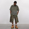 Bleached Camo Destroyed Shorts
