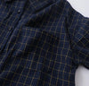 K-Fashion Plaid Lapel Relaxed Shirt