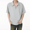 Zip Half Minimalist Versatile T-Shirt