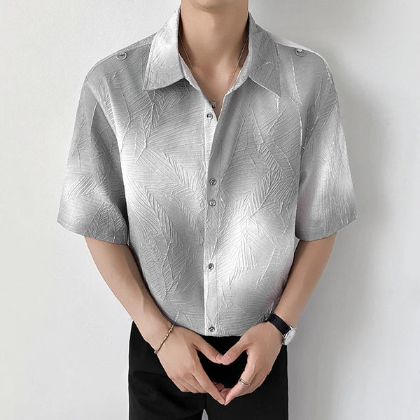 Gradient Slim Cool Trendy Woven Shirt alternatif görünüm